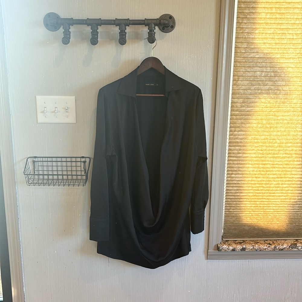 Deep cowl front mini dress